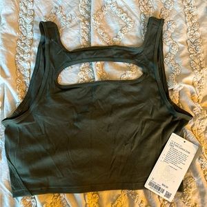 NWT Lululemon LA Front Cut Out Crop Tank Sz 12